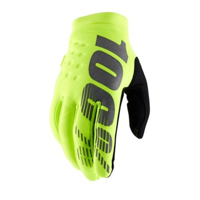 Guanti 100% BRISKER Fluo Yellow